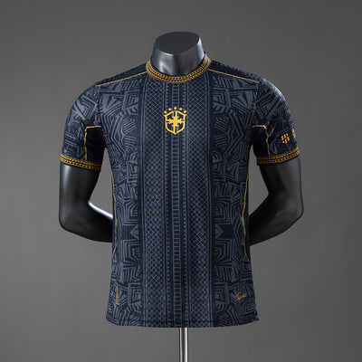 Spielerversion Brasilien Schwarzes Trikot 2026 Spezielles Fußballtrikot