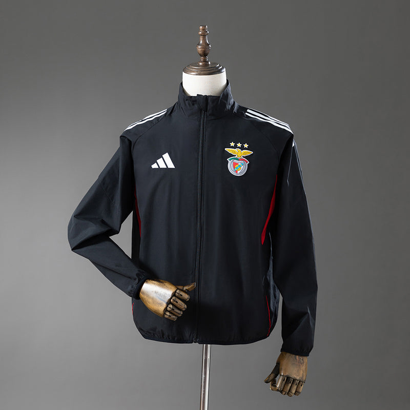 Benfica Windbreaker 1992-93 Schwarze Fußballjacke
