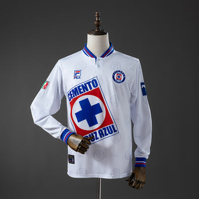 Retro Cruz Azul Auswärtstrikot 1998 Langarm Fußballtrikot Fußballshirt