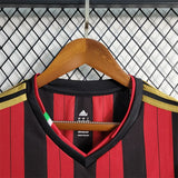 AC Milan Jersey Home Kit 2013 2014 Retro Long Sleeves - PalmSportss