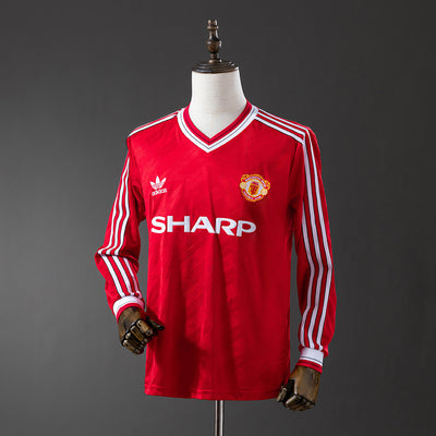 Manchester United Trikot 1986-88 Heim Retro Langarm