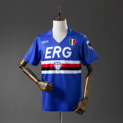 Sampdoria Trikot 1991-92 Heim Retro Fußball Trikot