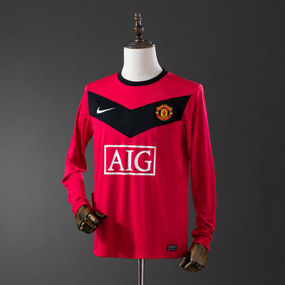 Manchester United Trikot 2009-10 Heim Retro Langarm