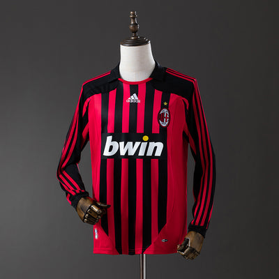 AC Mailand Trikot 2007/08 Heim Retro Fußballtrikot Langarm