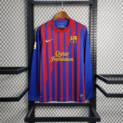 Barcelona Trikot Heimtrikot 2011 2012 Retro Langarm