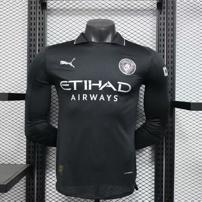 Spielerversion Manchester City Trikot 25/26 Heim Langarm Fußballtrikot Fußballtrikot