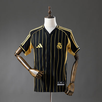 Real Madrid Trikot 25/26 Schwarz Gold Baseball-Set