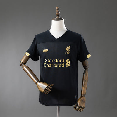 Retro Liver Schwarzes Trikot 2019-20 Fußballtrikot