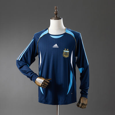 Argentinien Heimtrikot 2006 Retro Fußball Trikot Langarm
