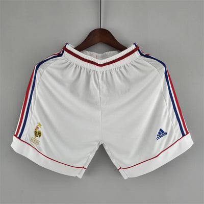 Retro Frankreich Weiße Shorts 1998 Fußballtrikot