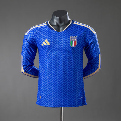 Spielerversion Italien Heimtrikot WM 2026 Langarm Fußballtrikot Fußballhemd