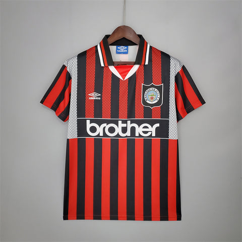 Manchester City Trikot Auswärtstrikot 1994/96 Retro Fußball Team T-Shirt