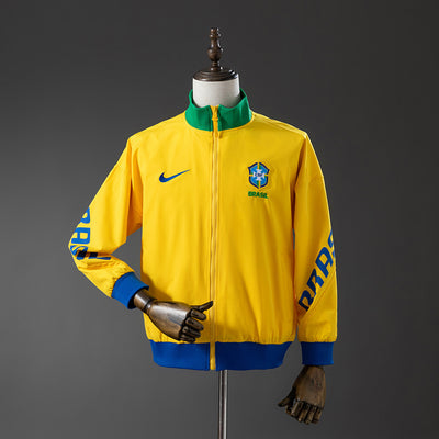 Brasil Windbreaker 2025/26 Gelbe Fußballjacke