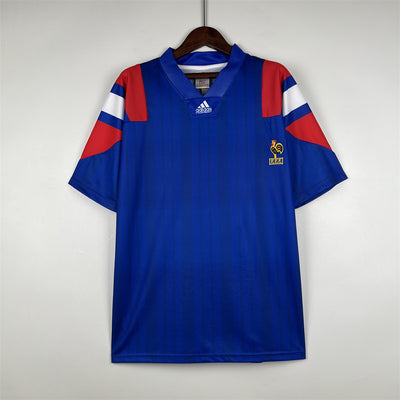 Frankreich Trikot Heim 1992 1994 Retro Fußball Mannschafts T-Shirt