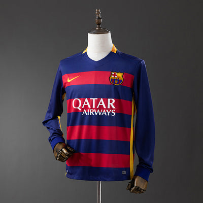 Barcelona Trikot 2015-16 Heim Retro Langarm