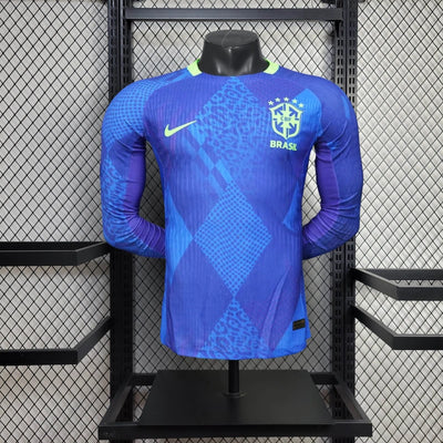 Spieler-Version Brasilien Trikot 25/26 Auswärts Langarm Fußball-Trikot
