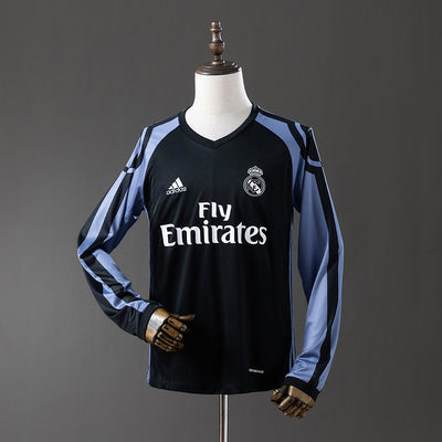 Real Madrid Trikot 2016/17 Drittes Retro-Fußball-Set Langarm