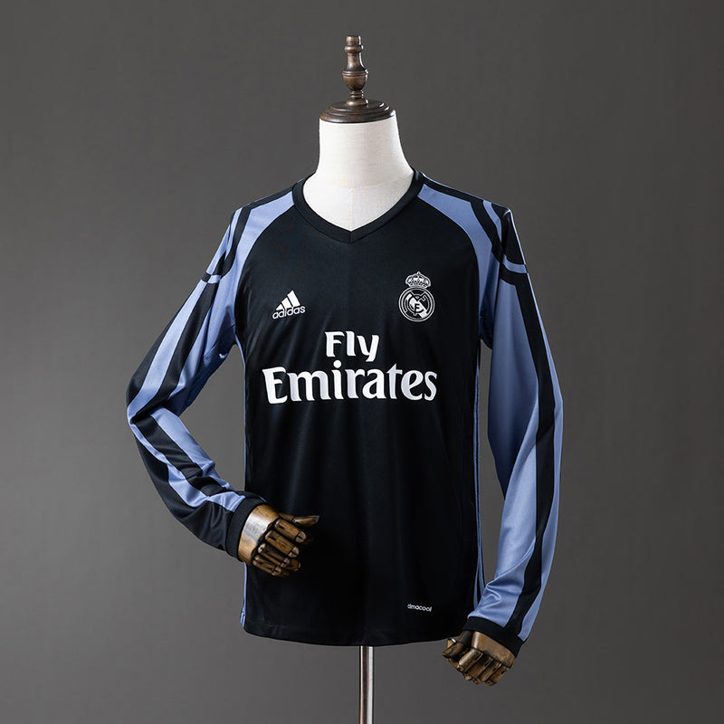 Real Madrid Trikot 2016/17 Drittes Retro-Fußball-Set Langarm