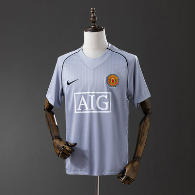 Man United Trikot 2007/08 Grau Torwart Retro-Trikot
