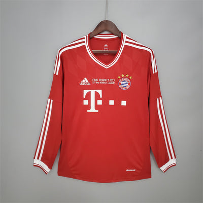 Bayern München Trikot Heimtrikot 2013/14 Retro Langarm Fußballmannschaft Fußballtrikot
