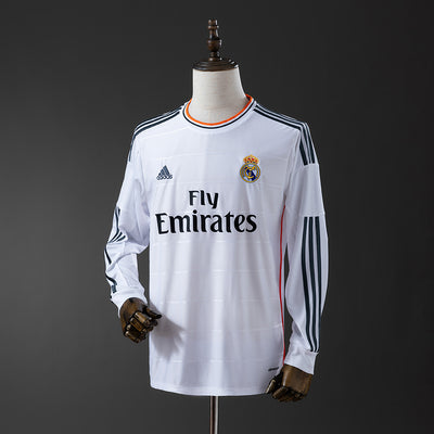 Real Madrid Trikot 2013/14 Home Retro Fußball Trikot Langarm