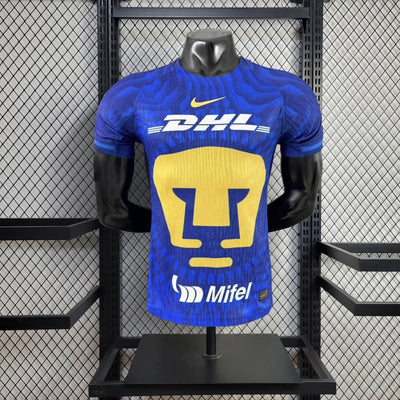 Spielerversion Pumas UNAM Trikot 25-26 Auswärts Fußball Trikot Blau Fußballtrikot