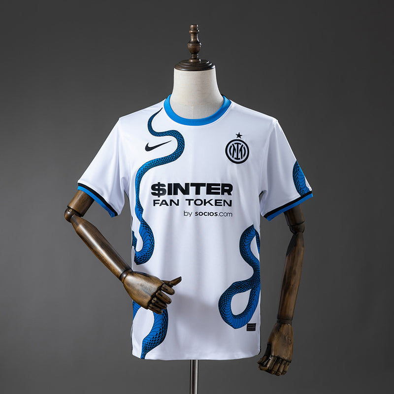 Inter Mailand Auswärtstrikot 2021-22 Retro Fußball-Trikot