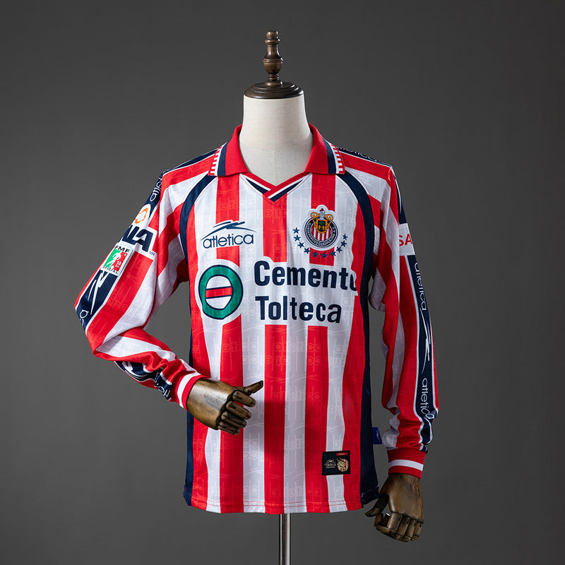 Retro Chivas Heimtrikot 1999-2000 Langarm Fußballtrikot