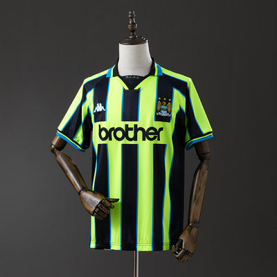 Manchester City Trikot 1998-99 Auswärts Retro Fußballtrikot