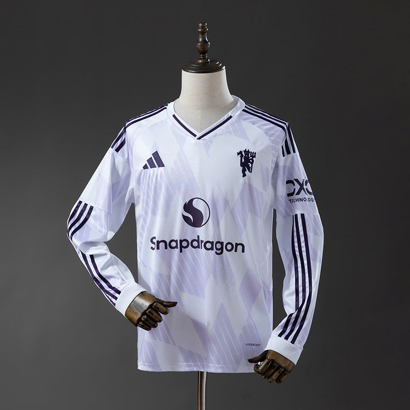 Man United Trikot 25/26 Auswärts Fußball-Trikot Langarm