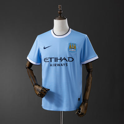Manchester City Trikot 2013-14 Heim Retro Fußball-Trikot