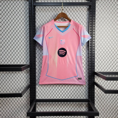 Damen Barcelona Trikot 25/26 Pinkes Fußballtrikot