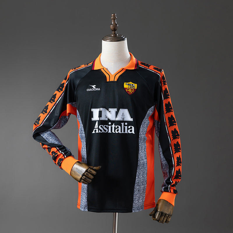 Rom Auswärtstrikot 1998-99 Retro Fußballtrikot Langarm