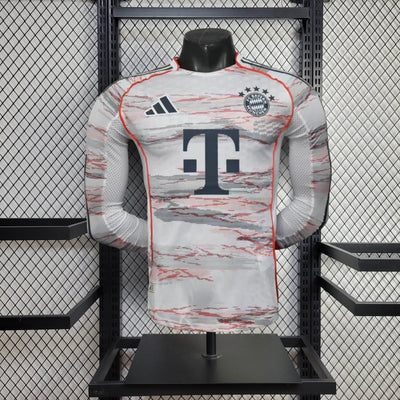 Spielerversion FC Bayern München Trikot 25/26 Auswärts Langarm Fußball Trikot