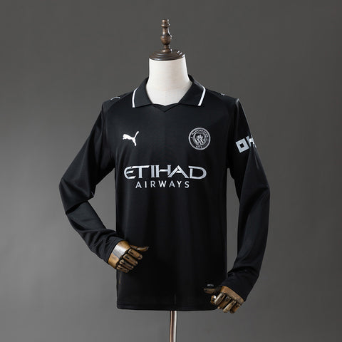 Manchester City Trikot 25/26 Auswärts Fußballtrikot Langarm