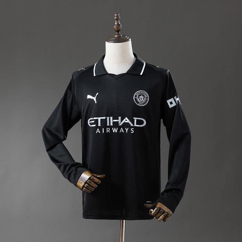 Manchester City Trikot 25/26 Auswärts Fußballtrikot Langarm