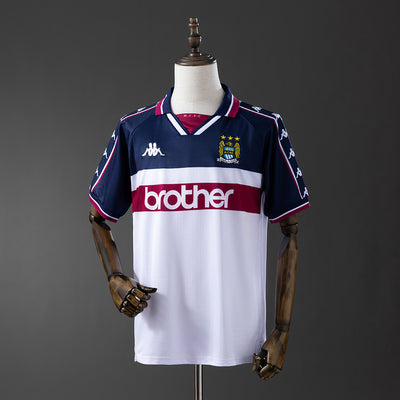 Manchester City Trikot 1997-98 Auswärts Retro-Fußballtrikot