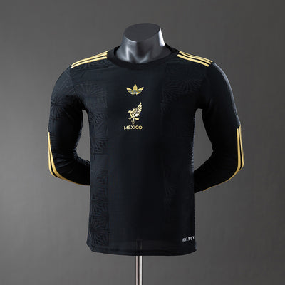 Mexiko Trikot 25/26 Schwarz Auswärts Langarm Spielerversion