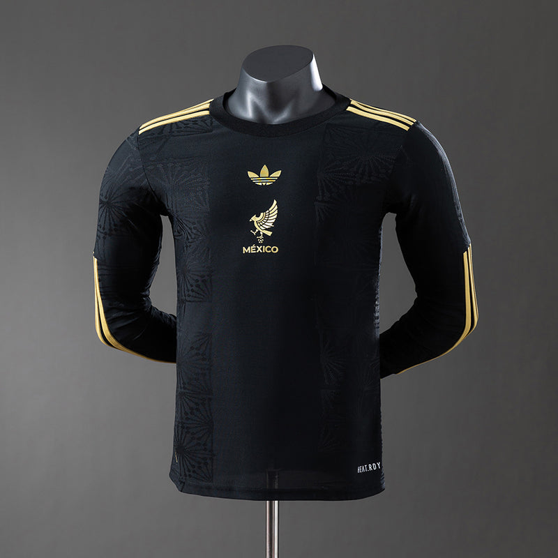 Mexiko Trikot 25/26 Schwarz Auswärts Langarm Spielerversion