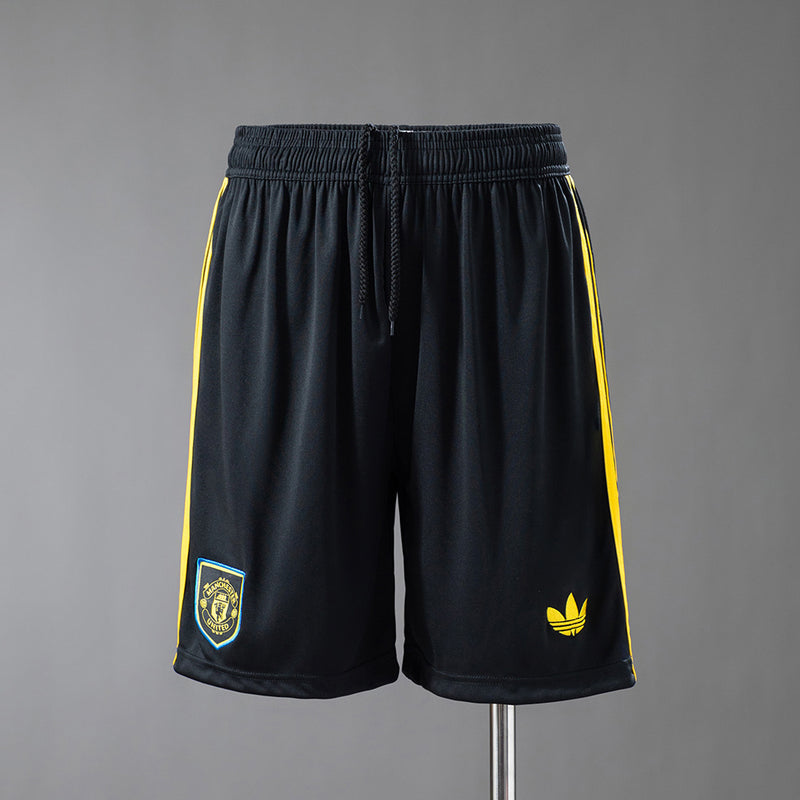 Manchester United Drittes Trikot 25/26 Schwarz Fußballshorts