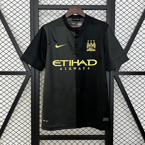Retro Manchester City Trikot 2013-14 Auswärts Fußball Trikot