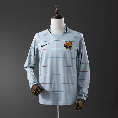 Barcelona Trikot 2003-04 Auswärts Retro Fußballtrikot Langarm