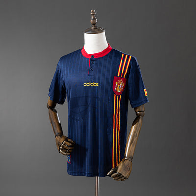 Spanien Trikot 1996 Auswärts Retro Fußballtrikot