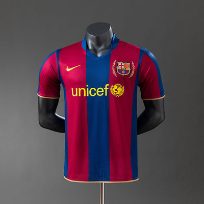 Retro Barcelona Trikot 2007-08 Heimtrikot Spielerversion