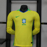 Player Version Brazil Jersey 25/26 Home Long Sleeves Football Kit Soccer Jersey