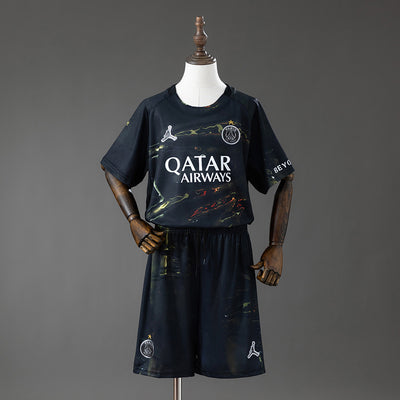 Kinder PSG Nacht Trikot 2025/26 Fußballausrüstung Fußballtrikot