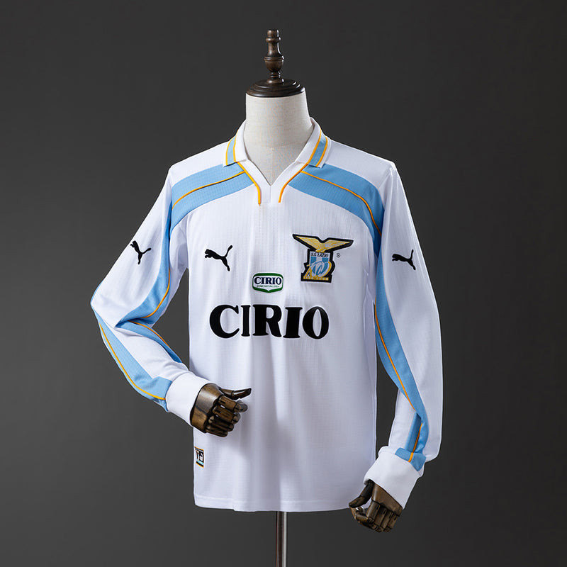 Lazio Trikot 2000-01 Auswärts Retro Fußballtrikot Langarm