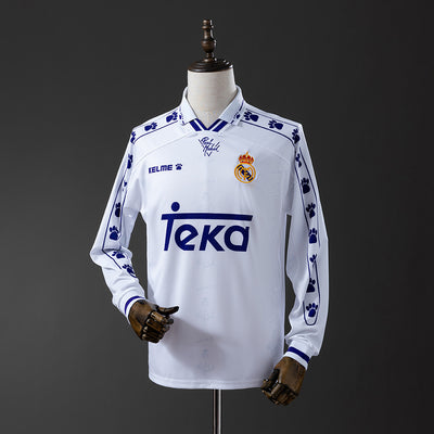 Real Madrid Trikot 1994/96 Heim Retro Fußball-Kit Langarm