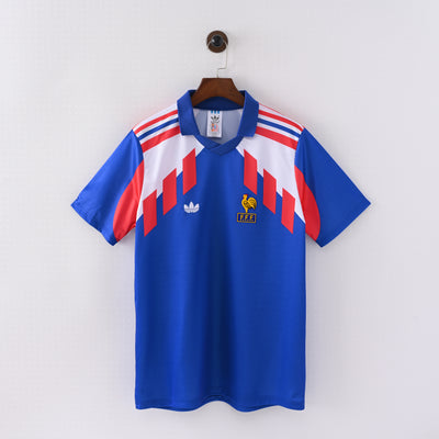 Frankreich Trikot Heimtrikot 1988 1990 Retro-Fußballmannschaft-Trikot