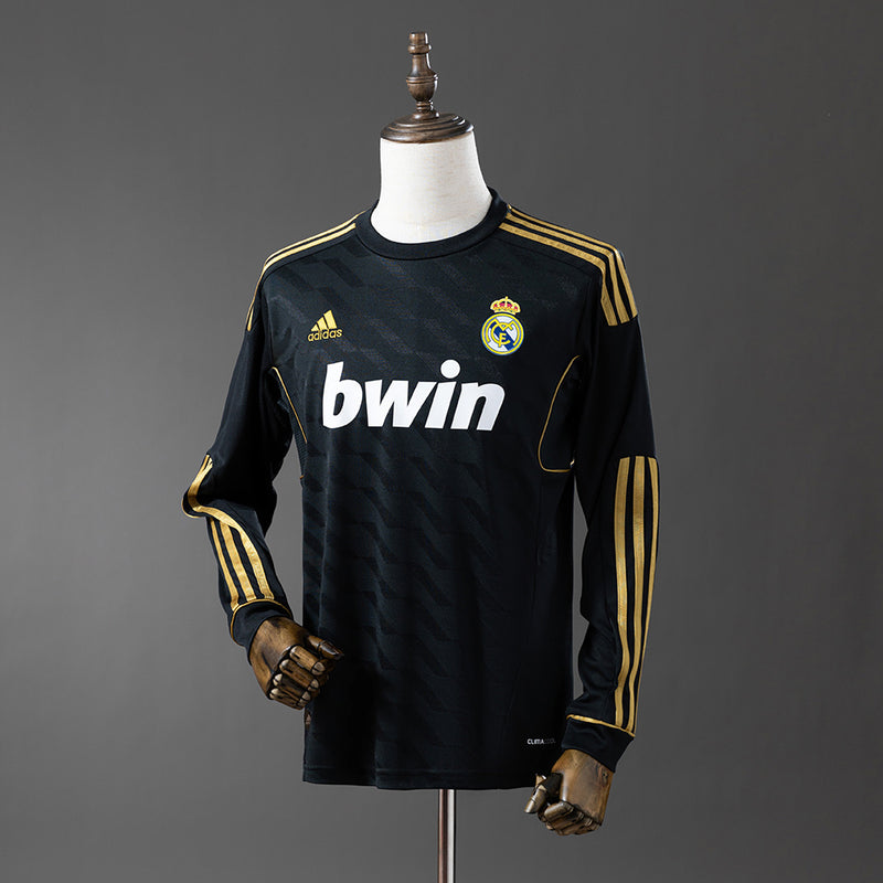 Real Madrid Trikot 2011/12 Auswärts Retro Fußballtrikot Langarm